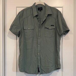 Lucky Brand Sage Green Casual Button-Down Shirt